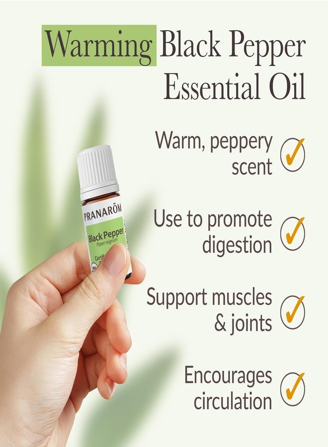 Pranarom - Black Pepper Essential Oil 5ml - Wellness Enthusiasts - Diffusing for Aromatherapy - for Circulation and Digestion - Certified Organic Quality - 100% Pure Natural Therapeutic Grade - Image 3